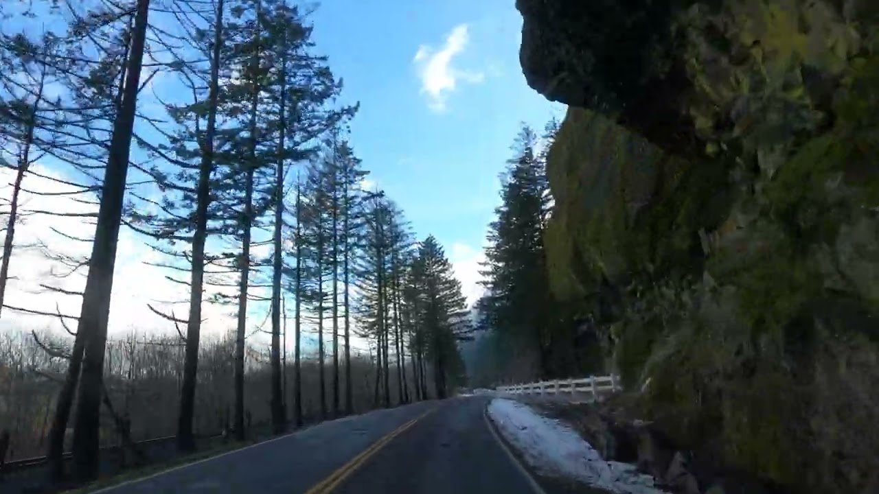 Historic Oregon Highway 30 | Driving from Multnomah Falls to the Toothrock Tunnel on I-84 in Oregon