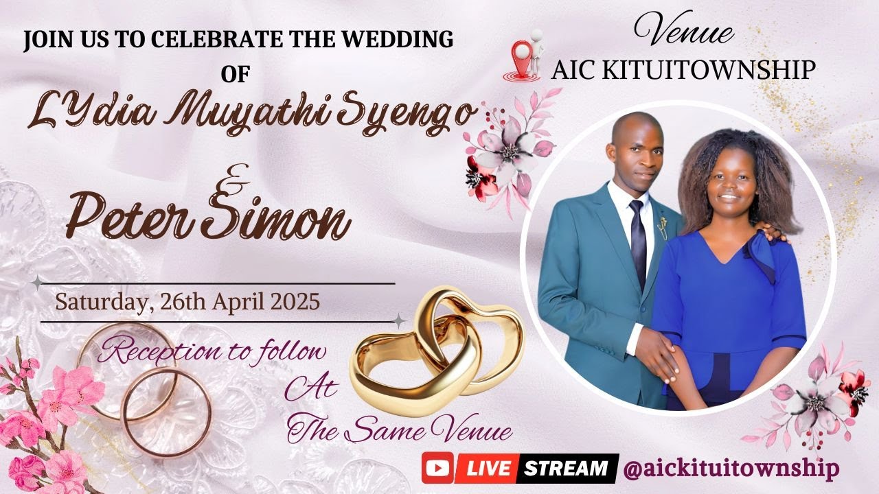 PT. 1. Lydia weds Peter | AIC Kitui Township | 26 April 2025
