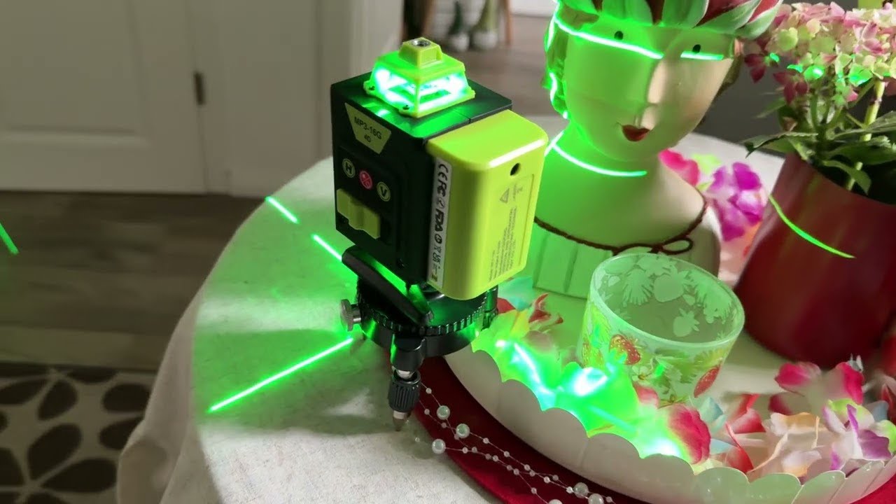 Olubfdh Kreuzlinienlaser, 4D 16 Linien, 4x360° Grün Selbstnivellierende Laser Unboxing und Anleitung