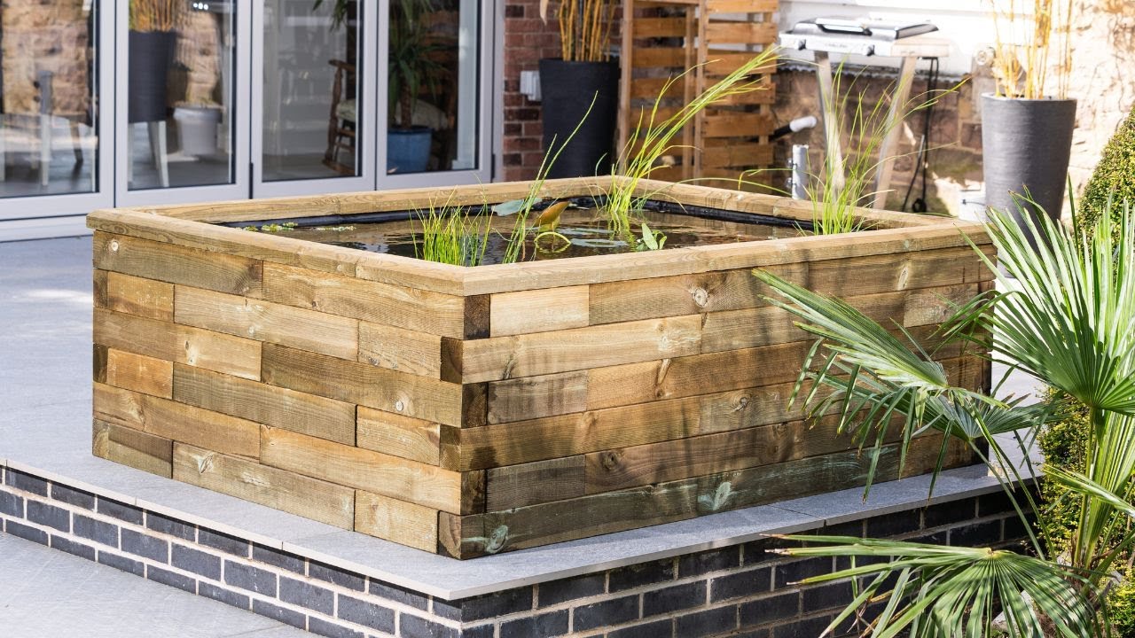 Cómo construir un estanque de madera WoodBlocX para jardín