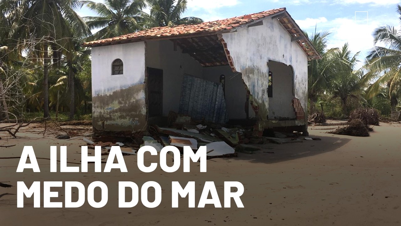 O pedaço de ilha engolido pelo mar ao lado de Salvador