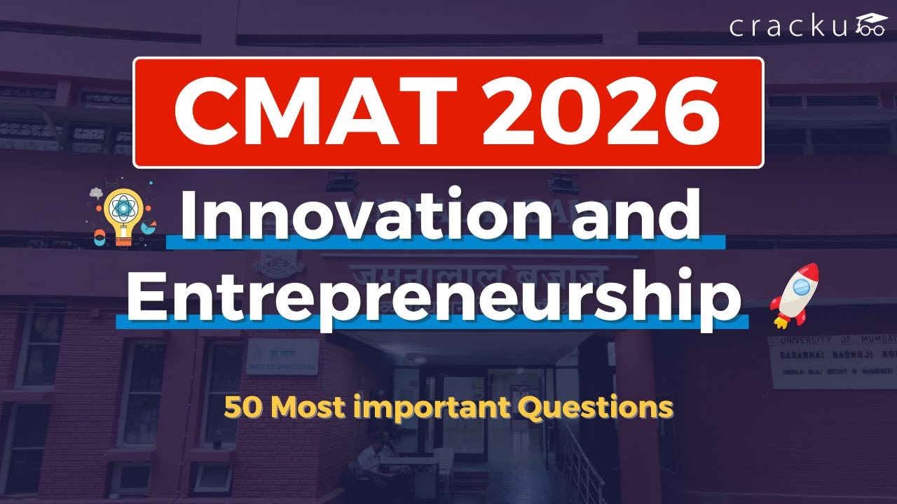 CMAT 2026 Innovation and Entrepreneurship Questions | Important Top 50 Questions