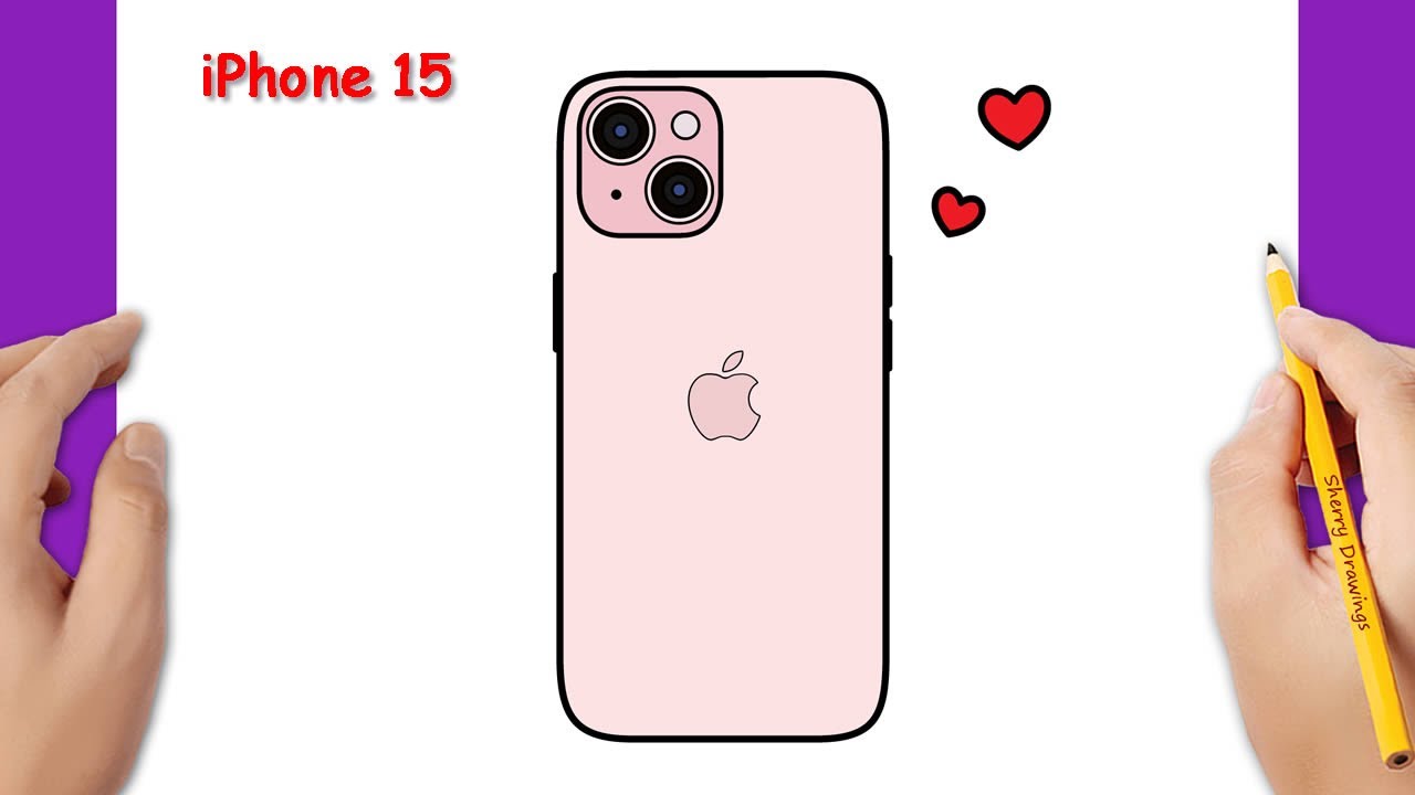 How To Draw An iPhone 15 Easy