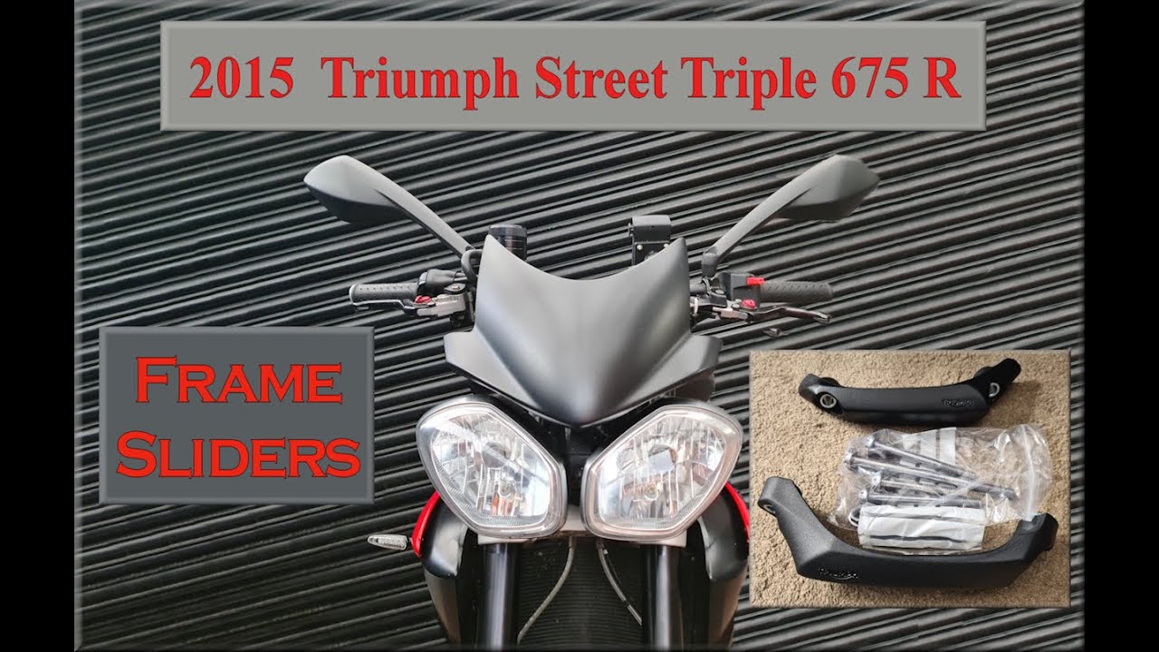 2015 Triumph Street Triple 675 R OEM Frame Sliders