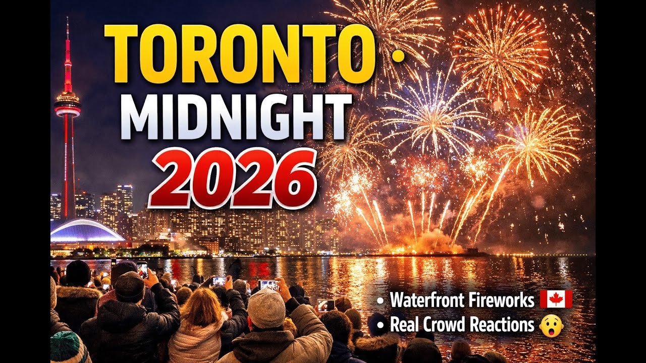 New Year 2026  Fireworks at Downtown Toronto Water Front | Winter Walk Series | SE01-EP 05 | 4K UHD