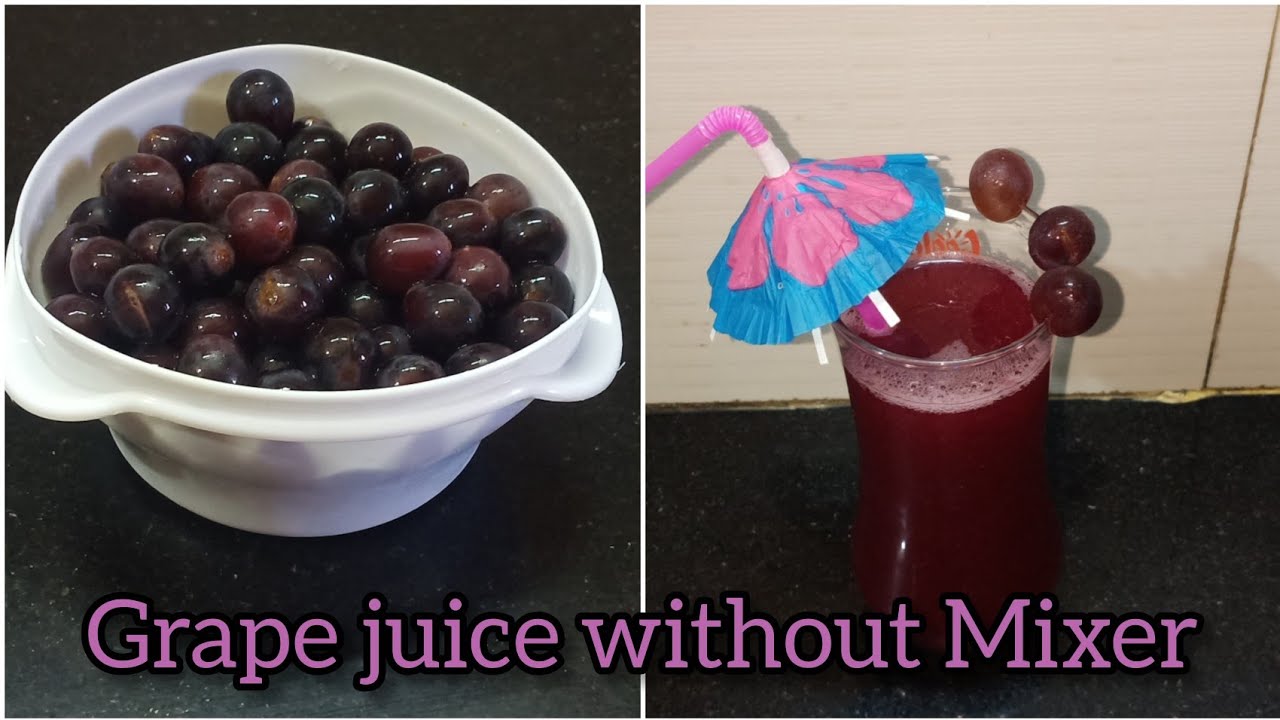 Home made Grape juice without mixer | Healthy & Tasty juice | Boiled grape juice | Black grape juice