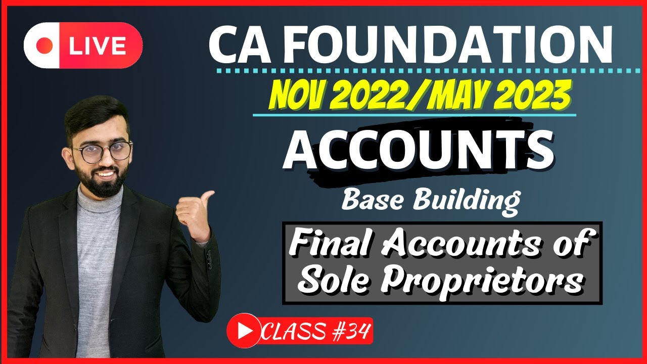 Trading A/c - 100% Concept  | LIVE CA Foundation Accounts |Class # 34 |CA Hardik Manchanda