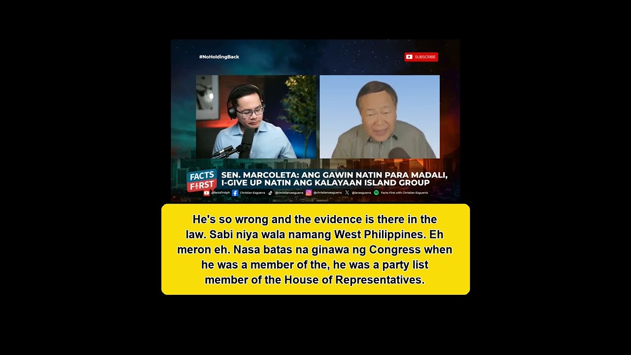 Snippets of Christian Esguerra's interview with Justice Carpio regarding Sen Marcoleta's remarks