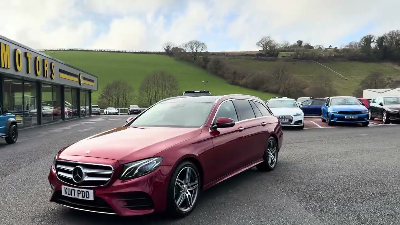 Mercedes E220d AMG Line Premium Estate Diesel with panoramic glass sunroof for sale at Castle Motors