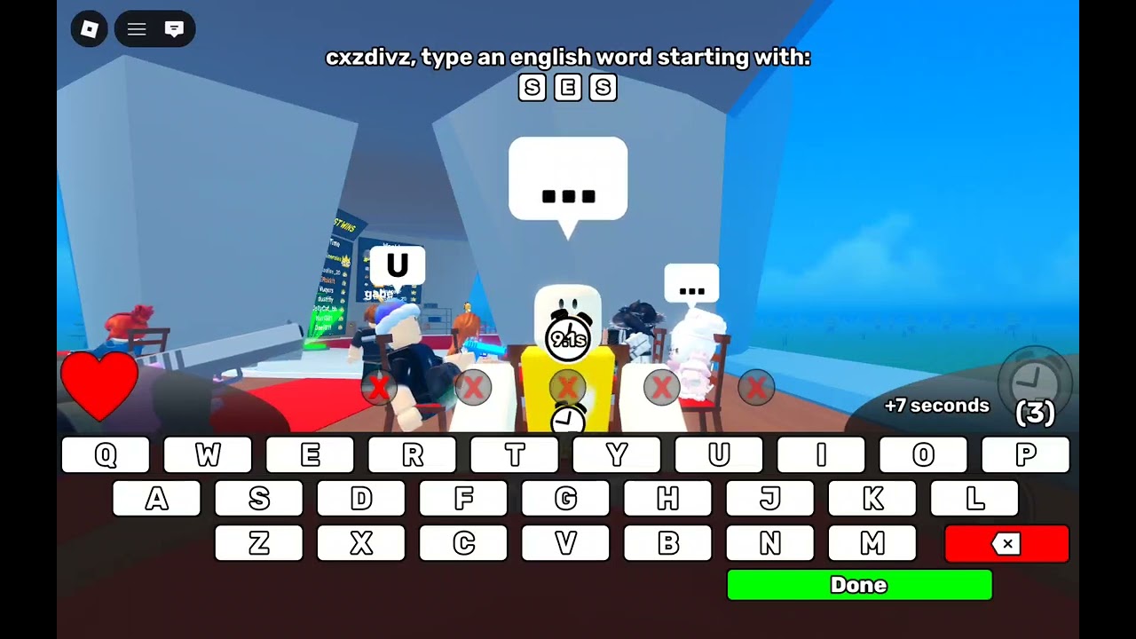 Play last letters.