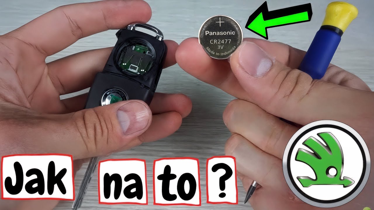 Výměna baterie v klíči Škoda Octavia 1, 2, 3🔑Jak postupovat a otevřít krytku autoklíče? {NÁVOD}