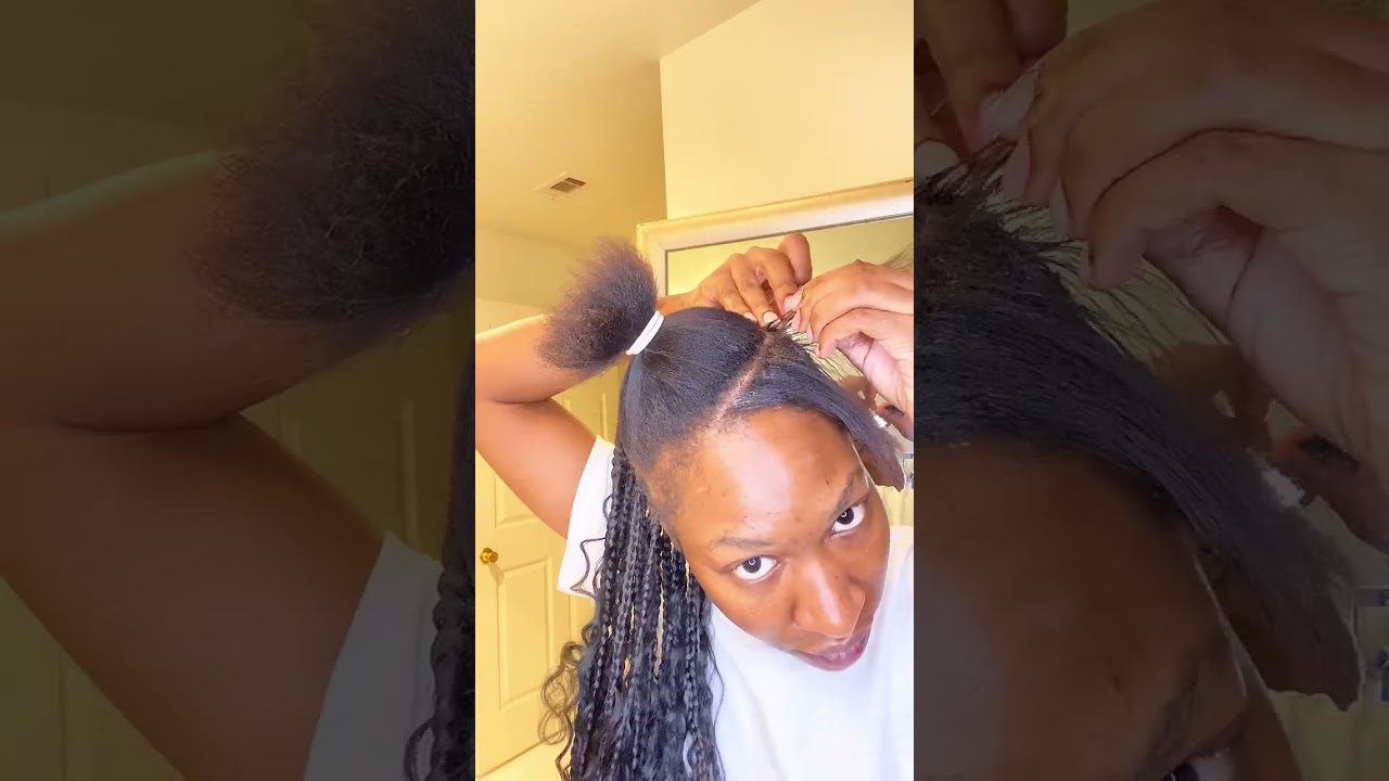 Посмотрите, как я делаю косы в стиле бохо-лимонад на себе #fyp #boholemonadebraids #feedinbraids ...