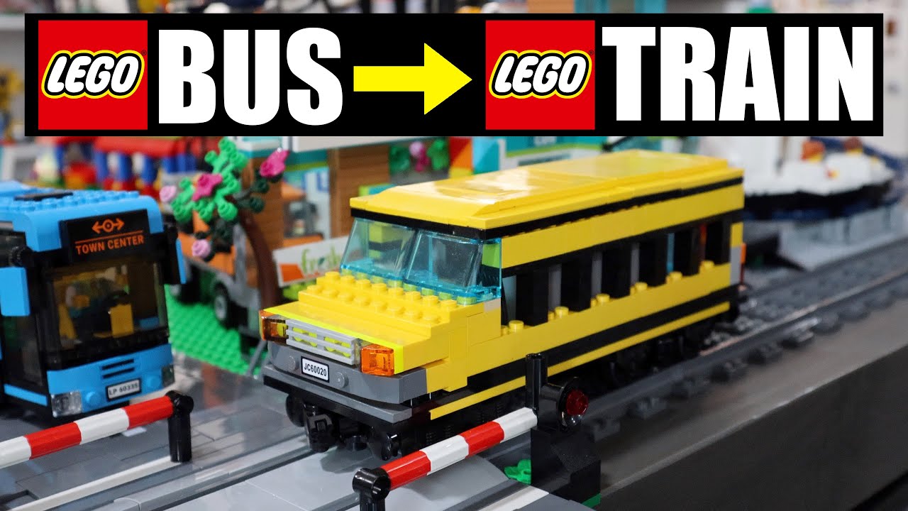 Converting Our LEGO Bus MOC Into a LEGO Train