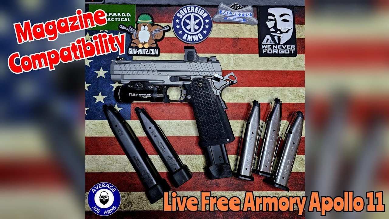 Магазины Staccato, Nighthawk, Prodigy и Checkmate DS 1911 калибра 9 мм в Live Free Armory Apollo 11
