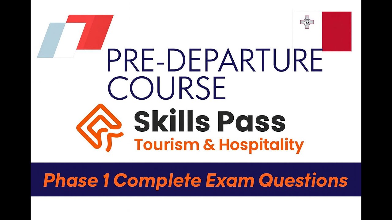 Pre-Departure Course 2026 Phase 1 | Complete Question Guide & MCQs | Skills Pass Exam | Malta