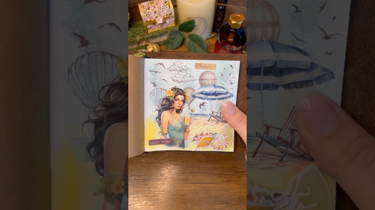 ASMR Creative Art Journaling | Beach Theme 