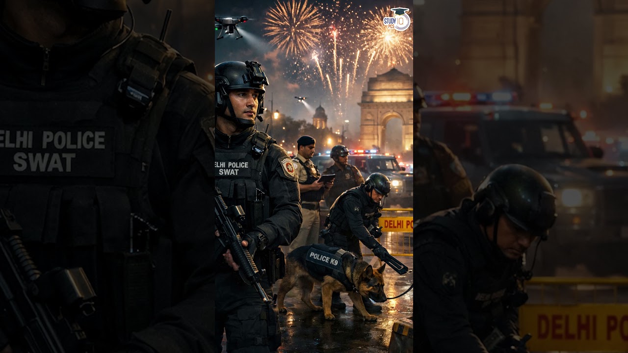 Delhi on High Security Mode Explained | New Year Eve 2026 #newyear #delhi #highalert #news #short