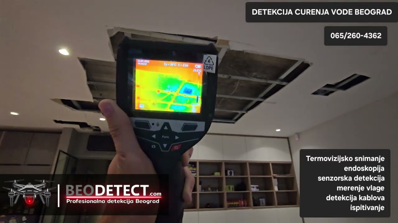 Termovizijsko snimanje Beograd otkrivanje curenja vode detekcija Senjak Dedinje Savski Venac