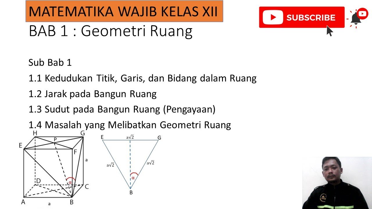 Kedudukan Titik, Garis, dan Bidang Dalam Ruang (Lengkap)