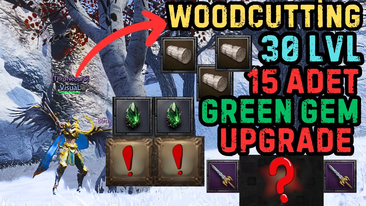 WOODCUTTİNG 30 LVL B&Uuml;T&Uuml;N TOPLAMALAR 30 DOĞRU ( BAM BAM BAM ) + UPGRADE -15 ADET GREEN / RİSE ONLİNE