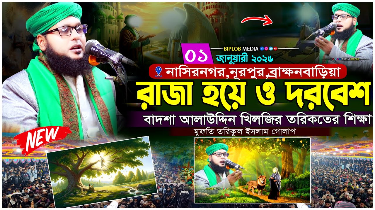 রাজা হয়েও দরবেশ! বাদশা আলাউদ্দিন খিলজির তরিকতের শিক্ষা  মুফতি তরিকুল ইসলাম গোলাপ  Islamic Waz 2026