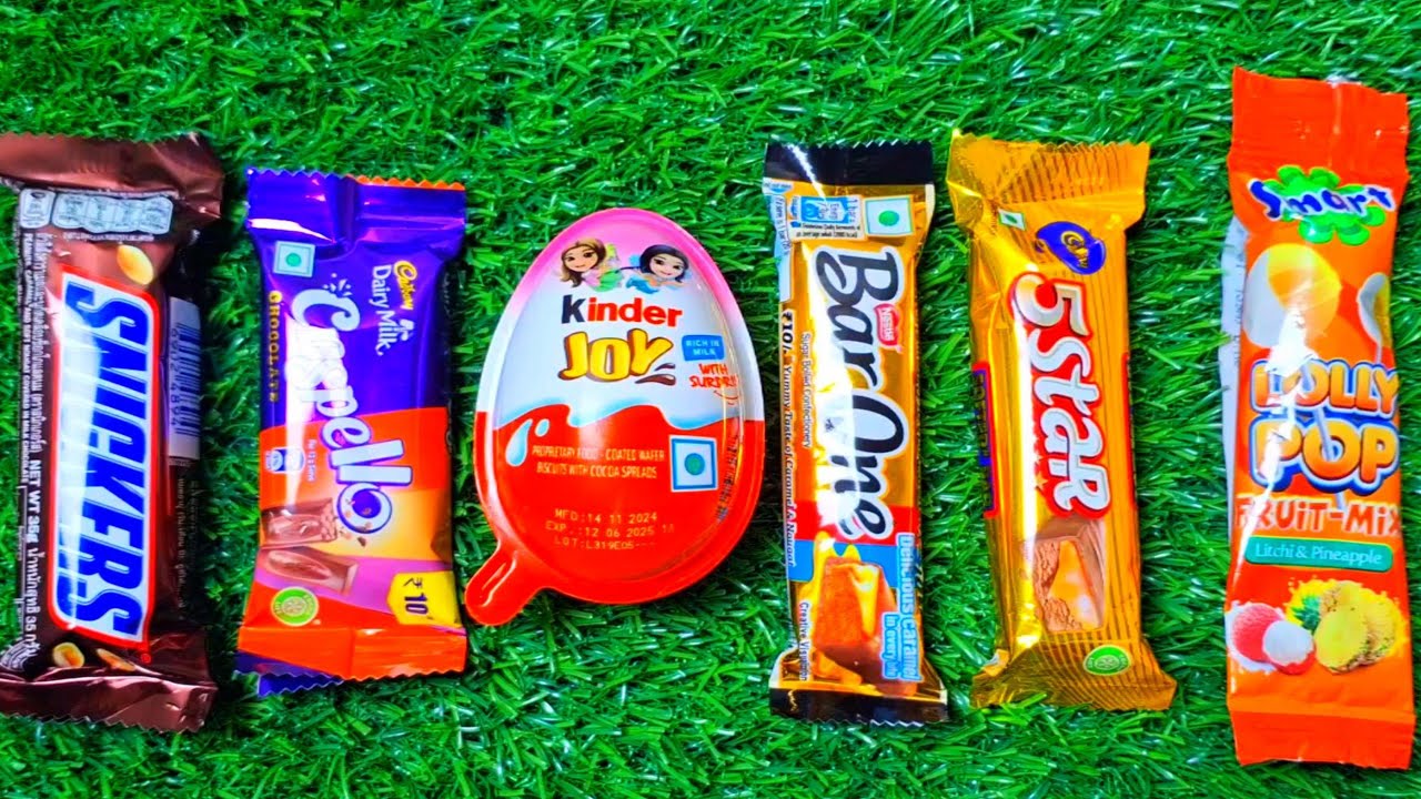 Satisfying Video Asmr Unboxing GIANT Sweets Chocolate and Rainbow Lollipops with Candy Cutting Asmr.