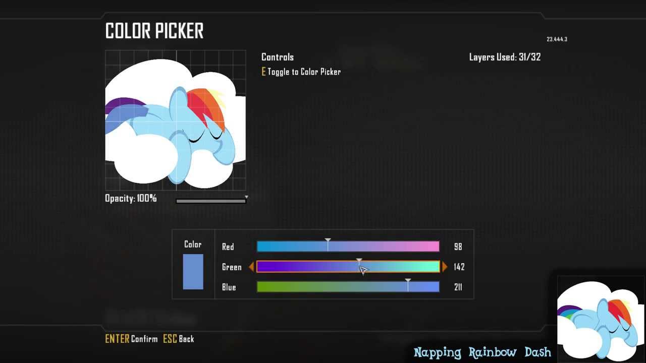 [Bo2] - Napping Rainbow Dash Emblem Tutorial by Kudreo [MLP]