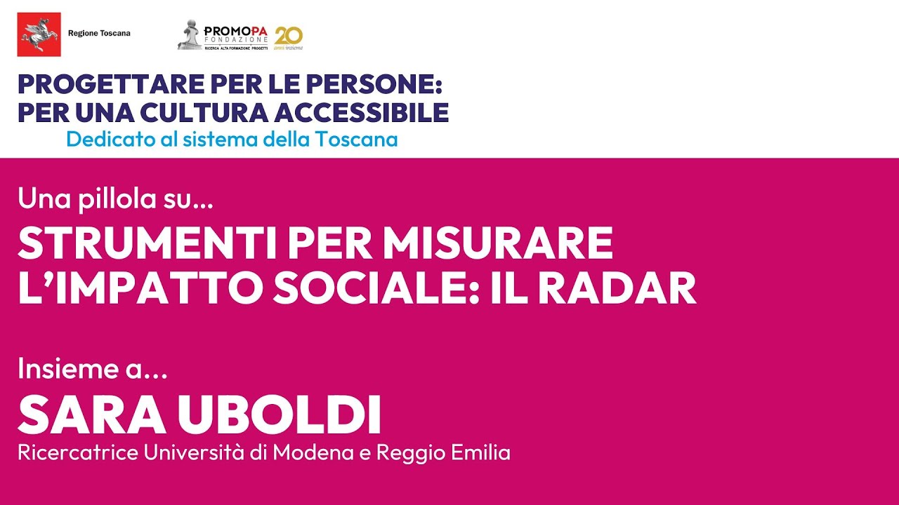 PiIlola di Sara Uboldi | Strumenti per misurare l&rsquo;impatto sociale: il Radar