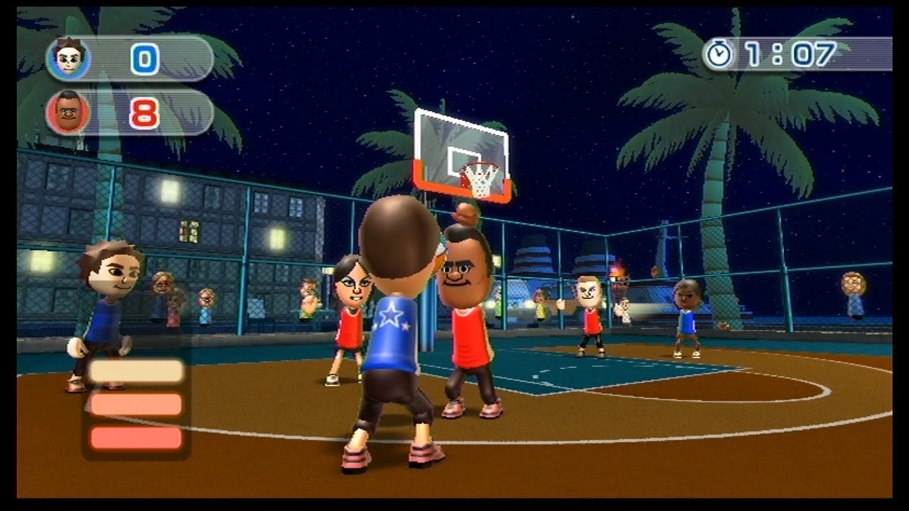 Wiiスポーツリゾートのバスケットボール！スリーポイントシュートだけでトミーに挑む。