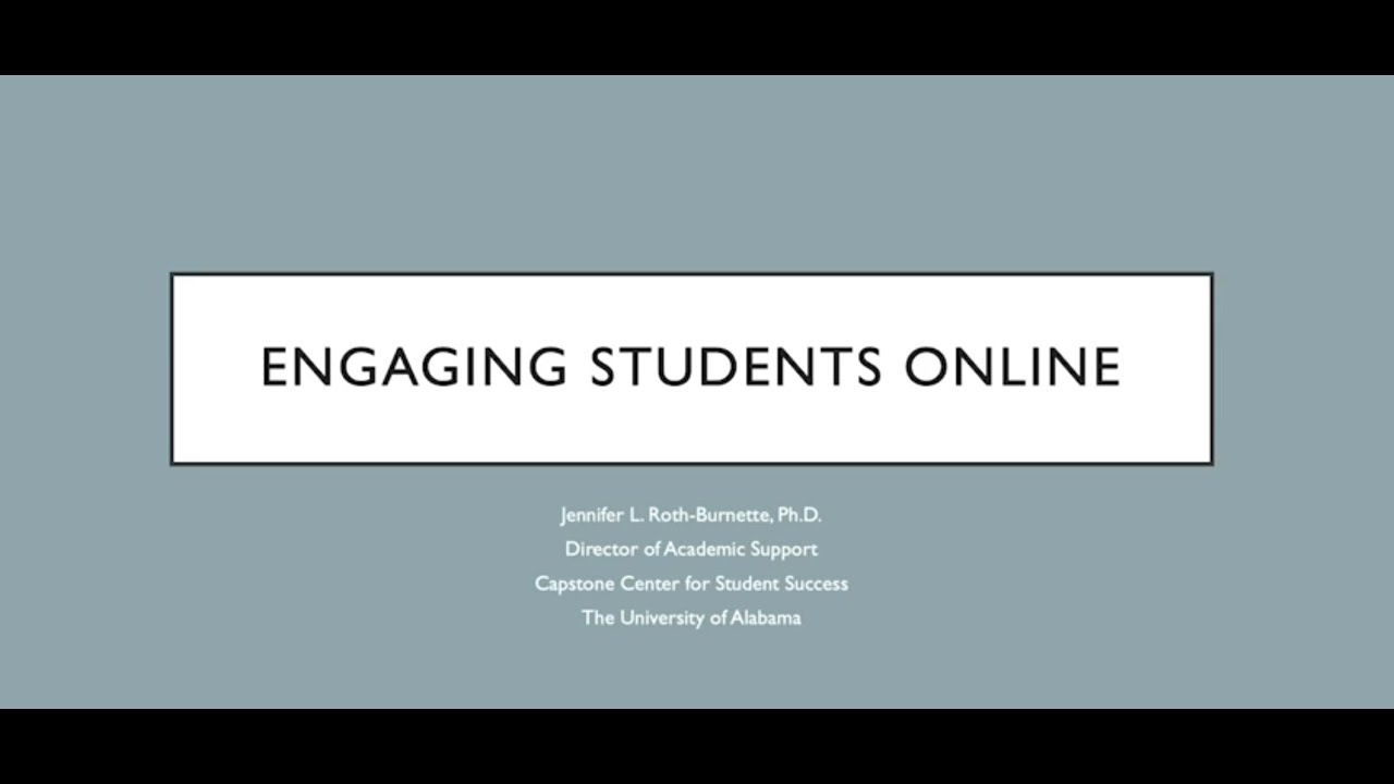 Engaging Students Online