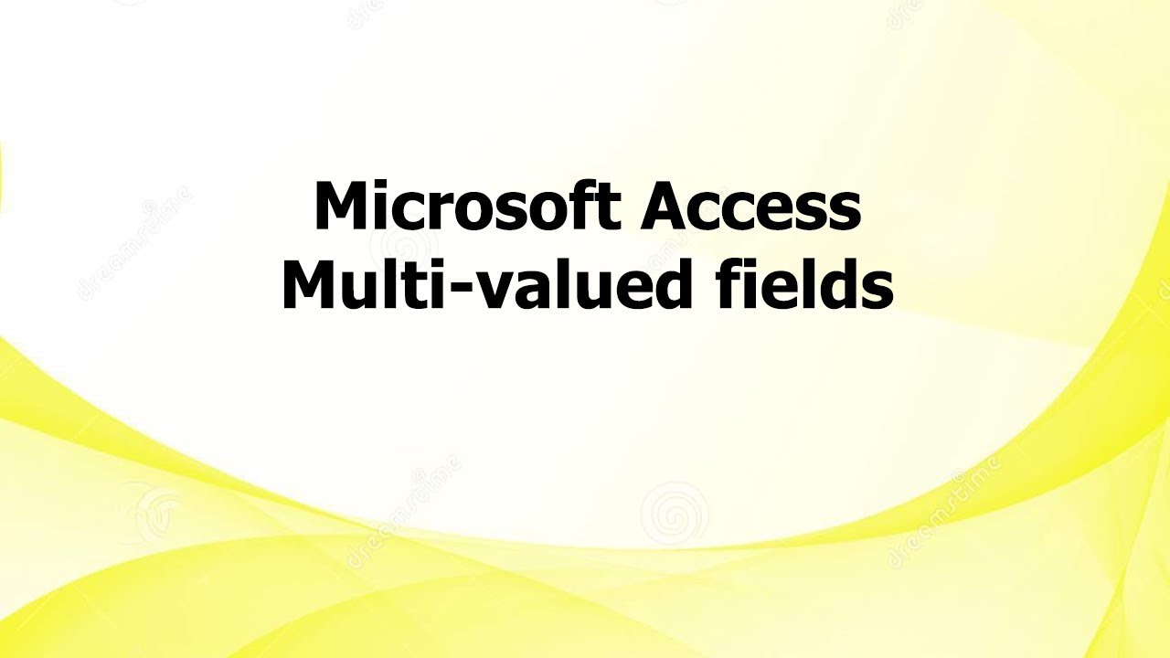 AL: Microsoft Access Multi-valued fields