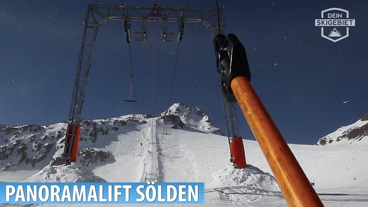 Alter Schlepplift Panorama auf dem Tiefenbachgletscher in Sölden