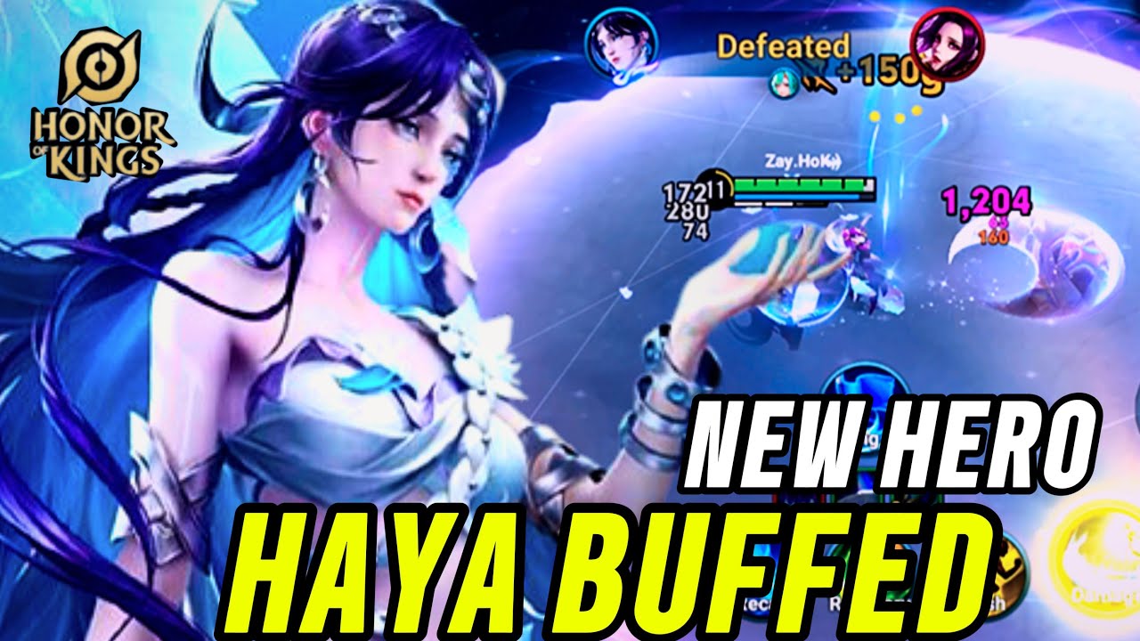 HOK: NEW HERO HAYA BUFFED GAMEPLAY IN MID LANE | HONOR OF KINGS | ZAY HOK 
