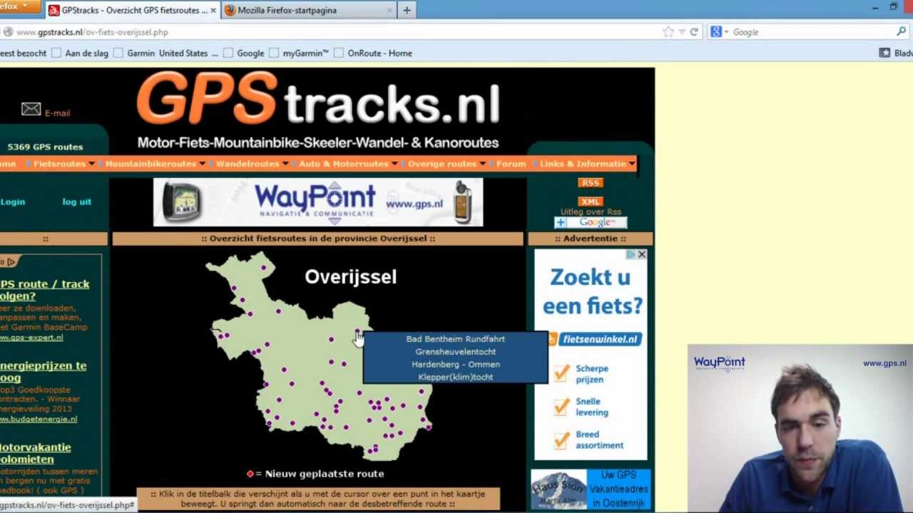 Starten met Garmin BaseCamp - tutorial - 05 - Een tocht downloaden van het internet