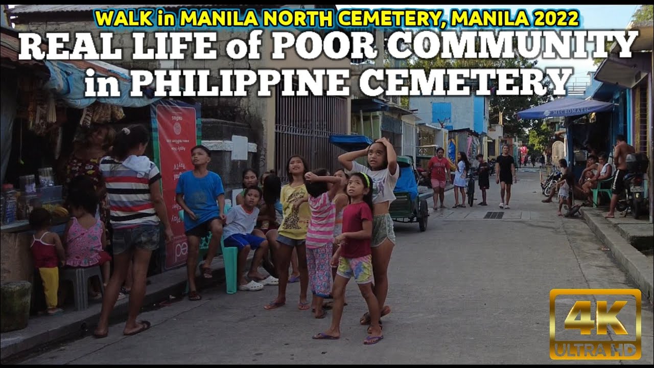 REAL LIFE of POOR COMMUNITY living in PHILIPPINE CEMETERY | Walk in Manila North Cemetery, Manila