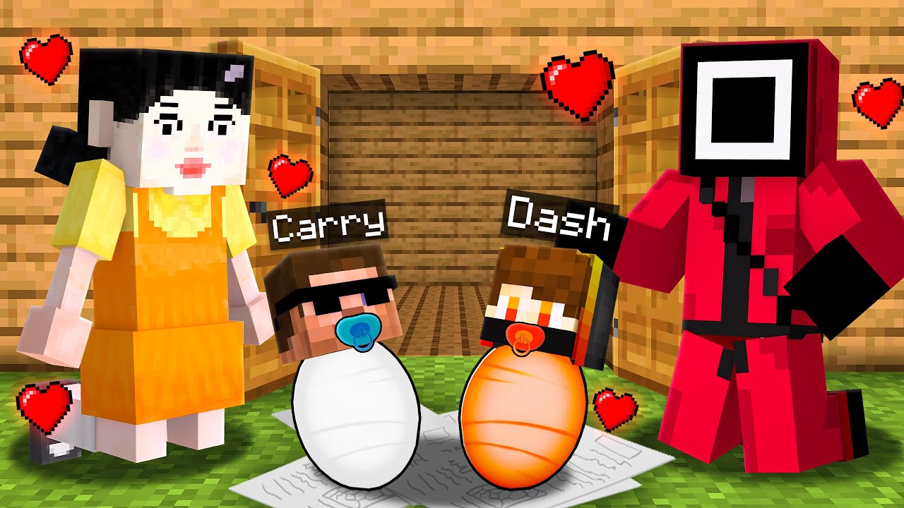 We Got ADOPTED by SQUID GAME FAMILY in Minecraft!