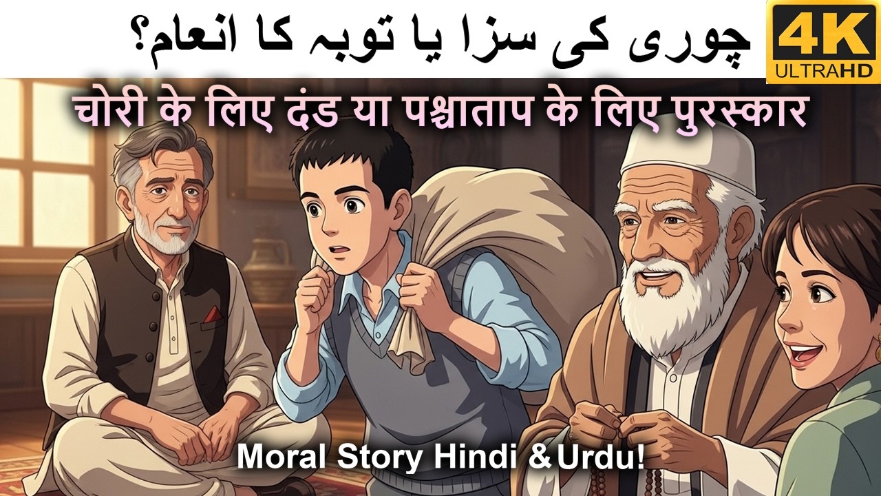 چوری کی سزا یا توبہ کا انعام؟ Moral Story Hindi & Urdu! चोरी के लिए दंड या पश्चाताप के लिए पुरस्कार