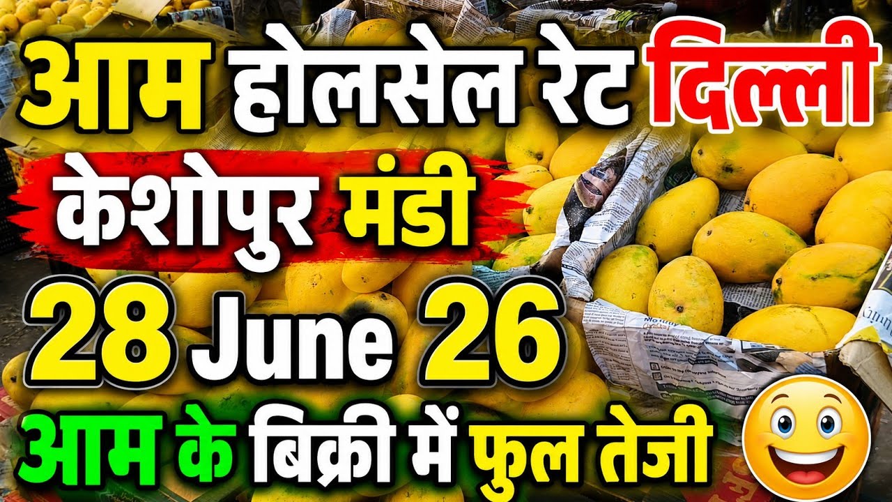 आम के थोक भाव 28 June 2026 | Mango Wholsale Market Keshopur Mandi Delhi #fruits #mango 