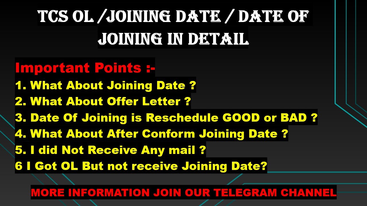 ➡️ TCS Offer letter 👍| Joining Date | Reschedule Joining Date | Project Details 🔥