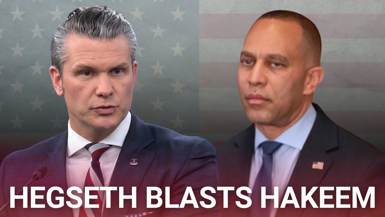IN FULL: Pete Hegseth blasts Hakeem Jeffries for rooting against US