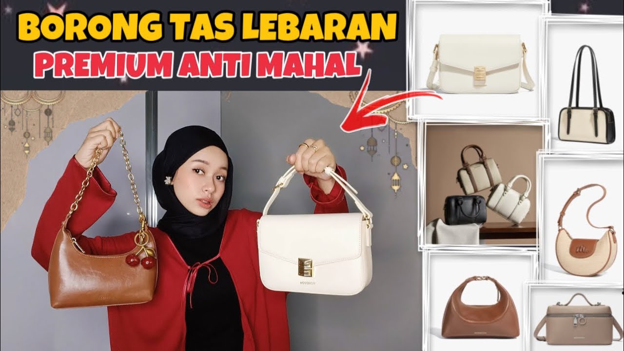 SHOPEE HAUL TAS EDISI LEBARANNN PREMIUM ANTI MAHALLL !!! PENGUMUMAN GIVEAWAY RAMADHAN PART1