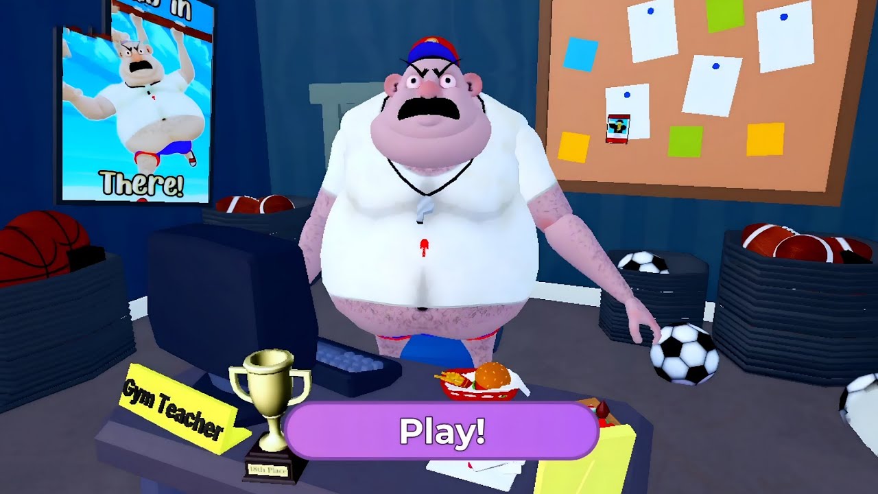 ESCAPE EVIL GYM TEACHER "ROBLOX" 