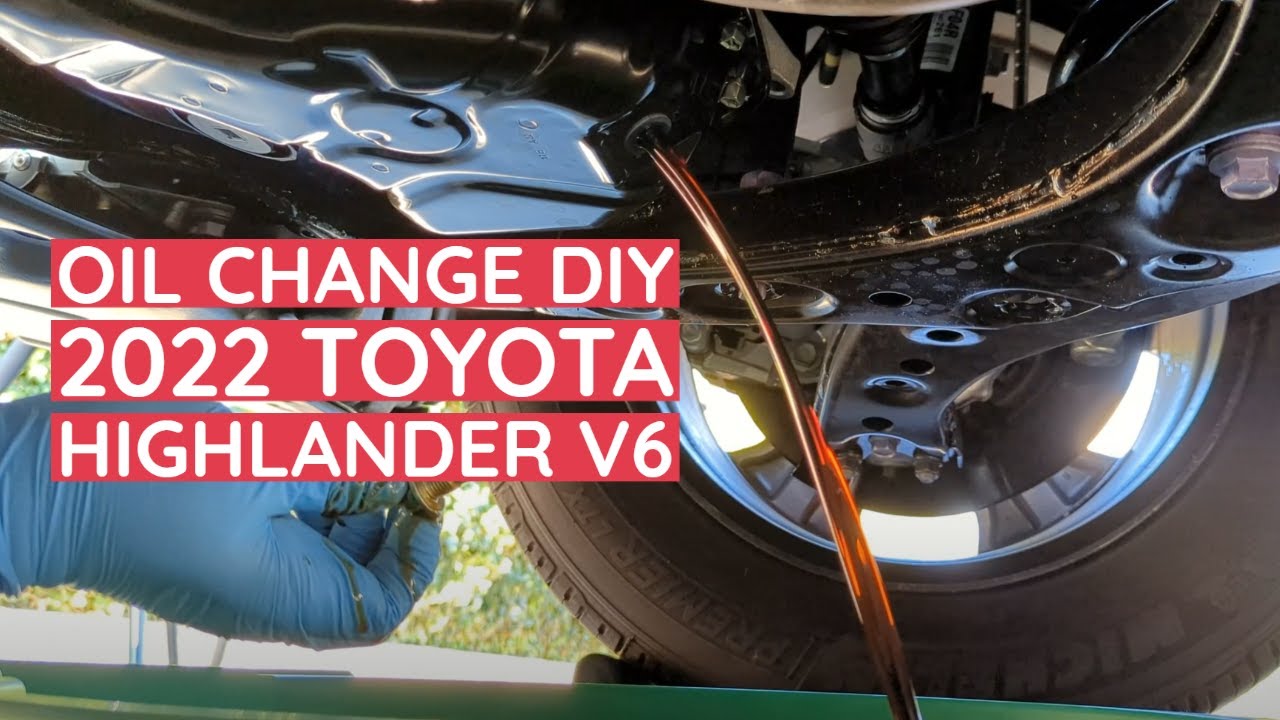 Замена масла в Toyota Highlander 2020-2022 годов своими руками, бензиновый двигатель V6 (негибрид...