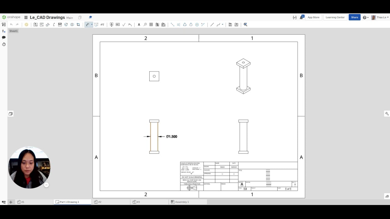 #1 CAD Drawing Part 2 | Onshape
