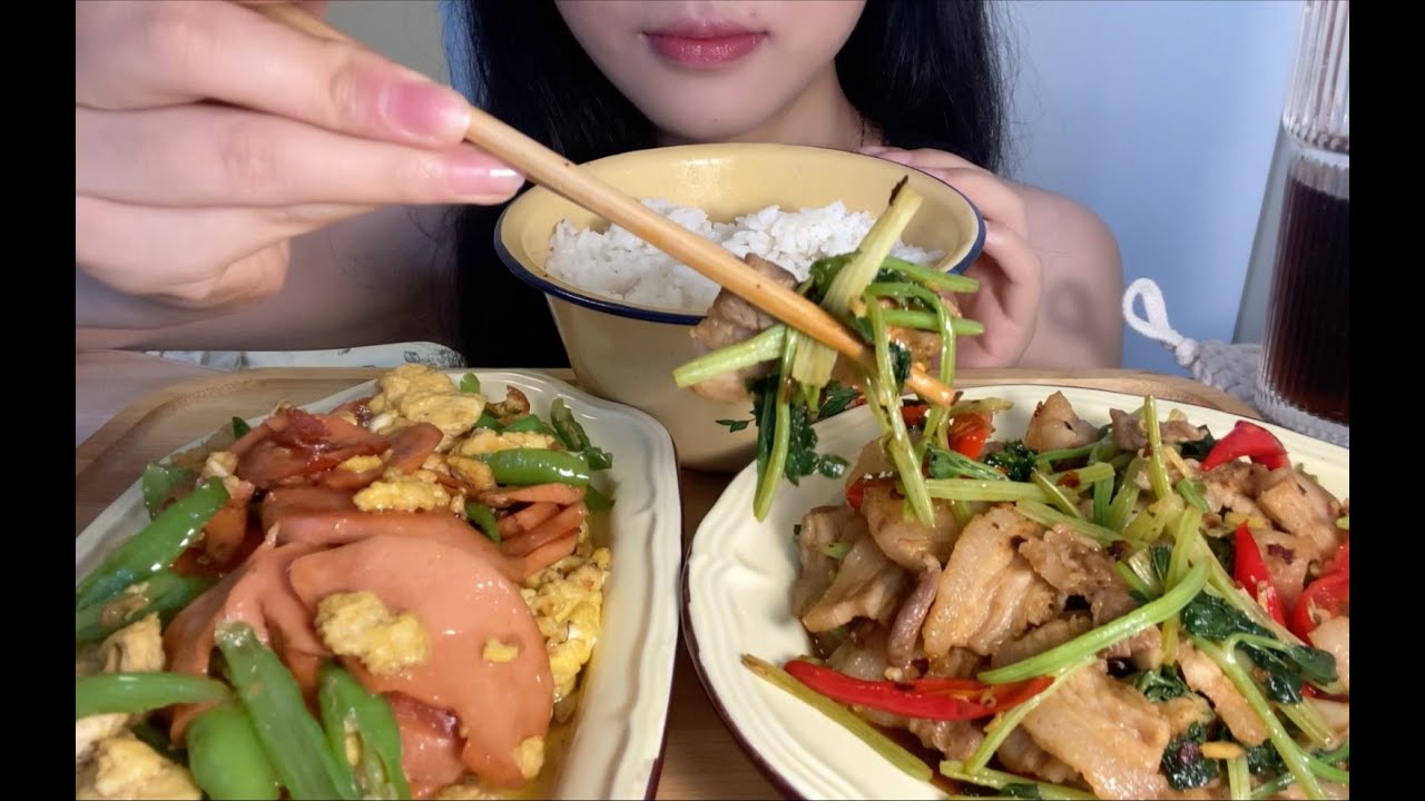 Home-style Dish Series | Stir-fried Celery with Pork Belly | Ham Sausage Stir-fried Eggs