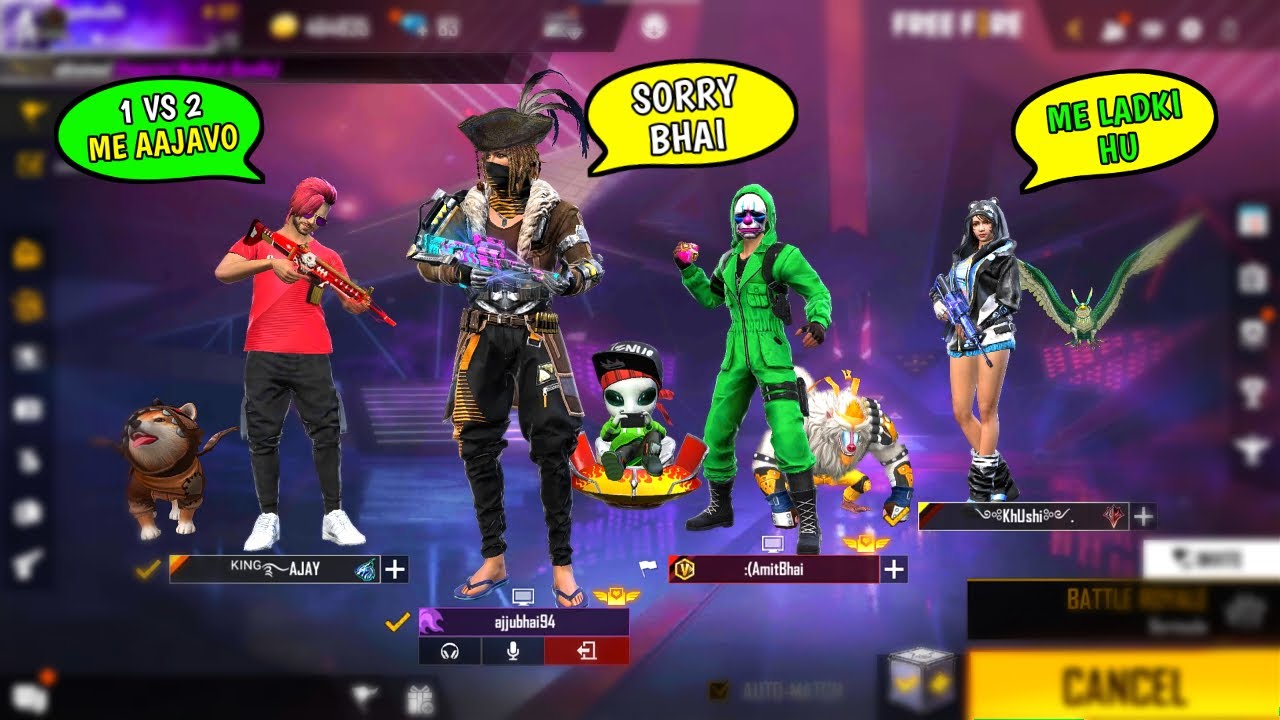 AJJUBHAI AND AMITBHAI CHALLENGED BY ENEMY | GARENA FREE FIRE