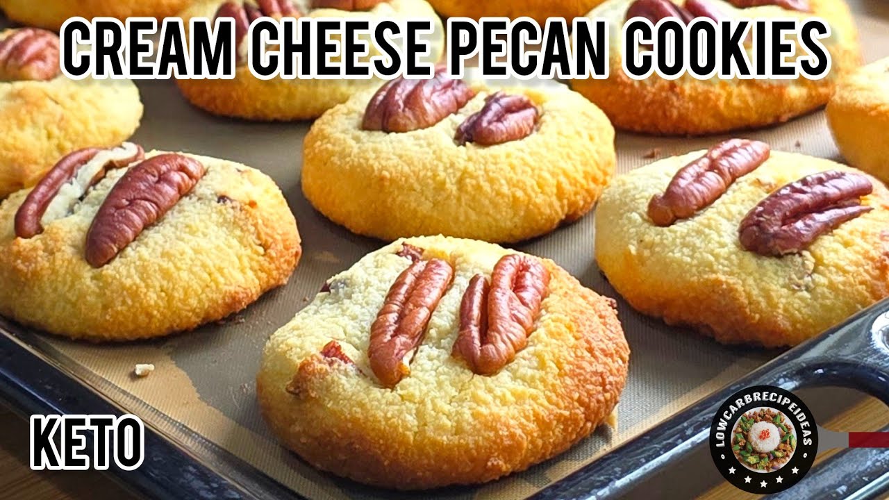 Cream Cheese Pecan Cookies | Soft & Flavorful | Delicious with crispy pecans | Easy with one bowl