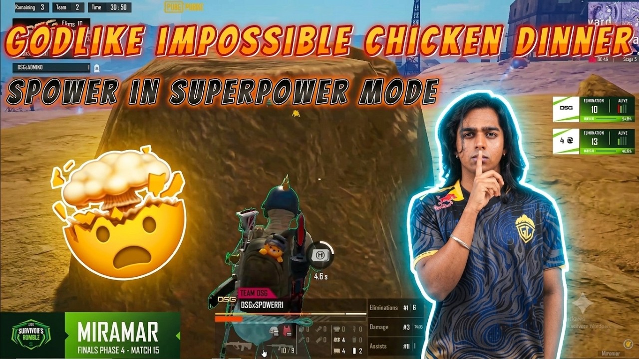 Impossible Chicken Dinner | SuperPower Mode On | Back to Back 1v3 #dsg #godlike