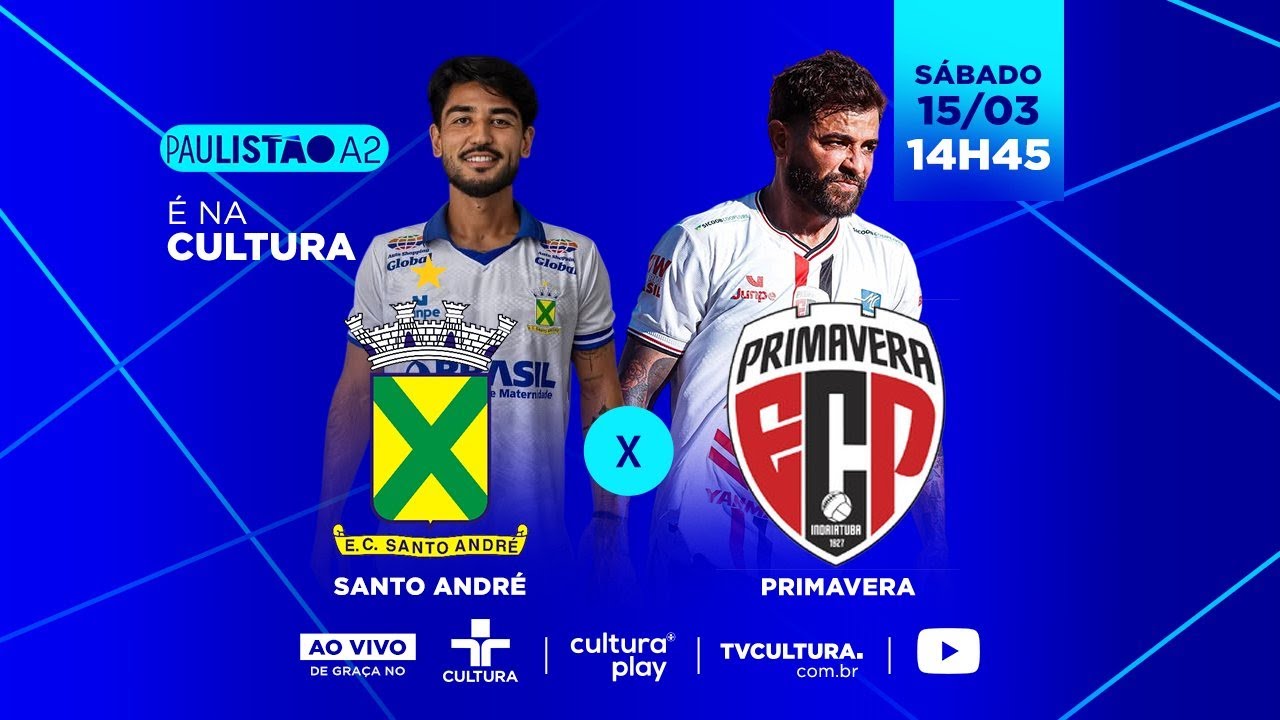 CAMPEONATO PAULISTA A2 | SANTO ANDRÉ X PRIMAVERA | AO VIVO E COM IMAGENS - (15/03/2025)