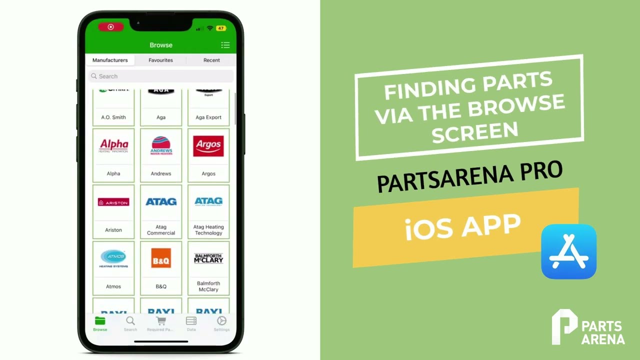 How to find parts via the browse screen - PartsArena Pro